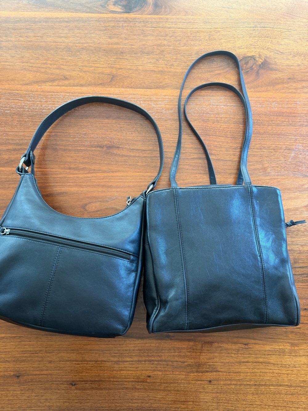 Vintage Black Leather Handbag Lot – Giannini & Jaclyn Smith